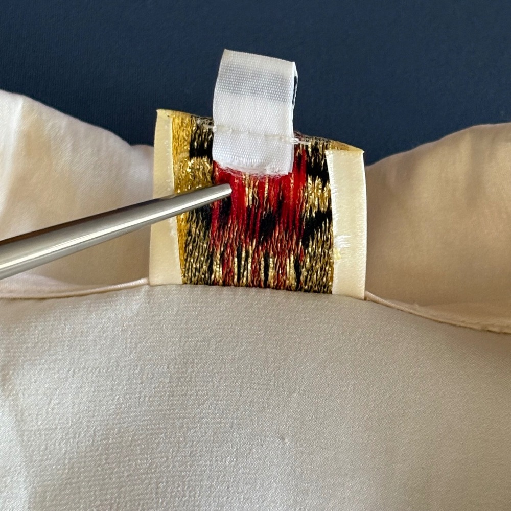 New w Tags - 1990s Todd Oldham Cream Silk Blouse | Size Small | Rare Deadstock - Picture 12 of 13